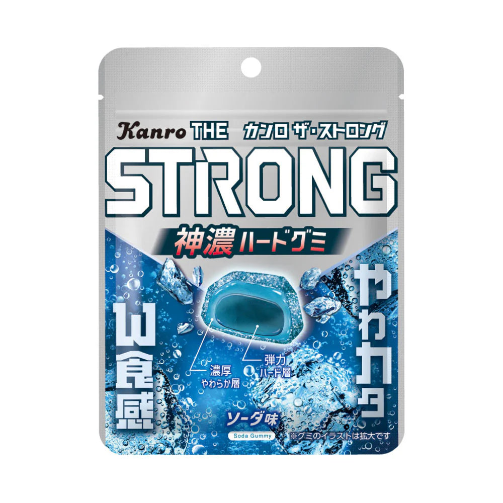 Kanro The Strong Shinno Hard Gummy Soda Flavor - 70g