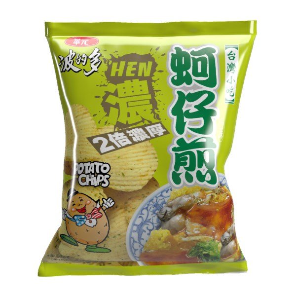 Hua Yuan Potato Chips Extra-Rich Oyster Omelet Flavor - 59.5g