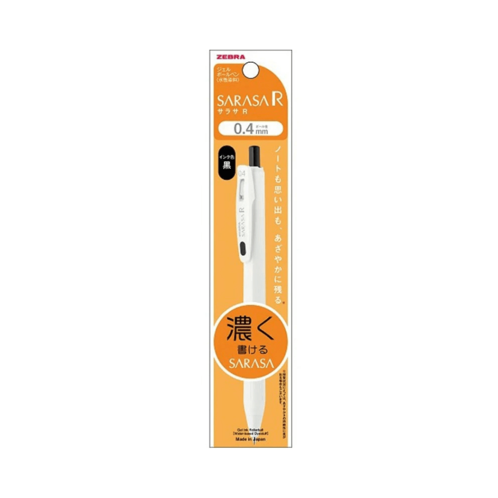 Zebra Sarasa R White Body 0.4 mm Black Ink