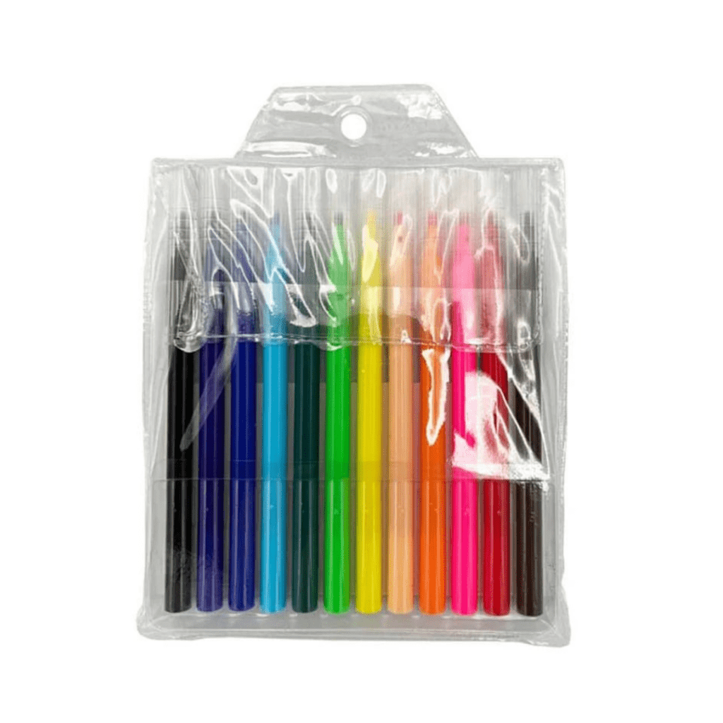 Water-Based Color Pens – 12 Colors in Case
