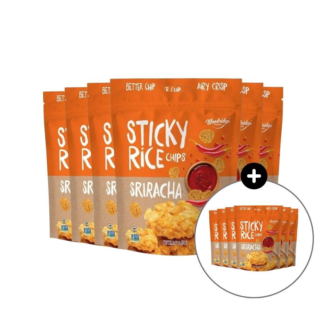 Woodridge Snacks Sticky Rice Chips Sriracha (2.47 Oz.) - 70g