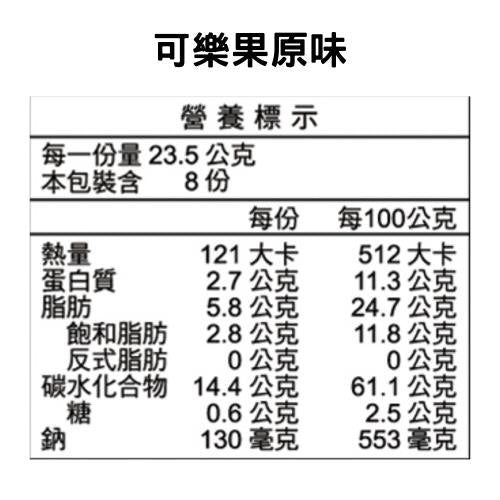 可樂果 原味 - 188g