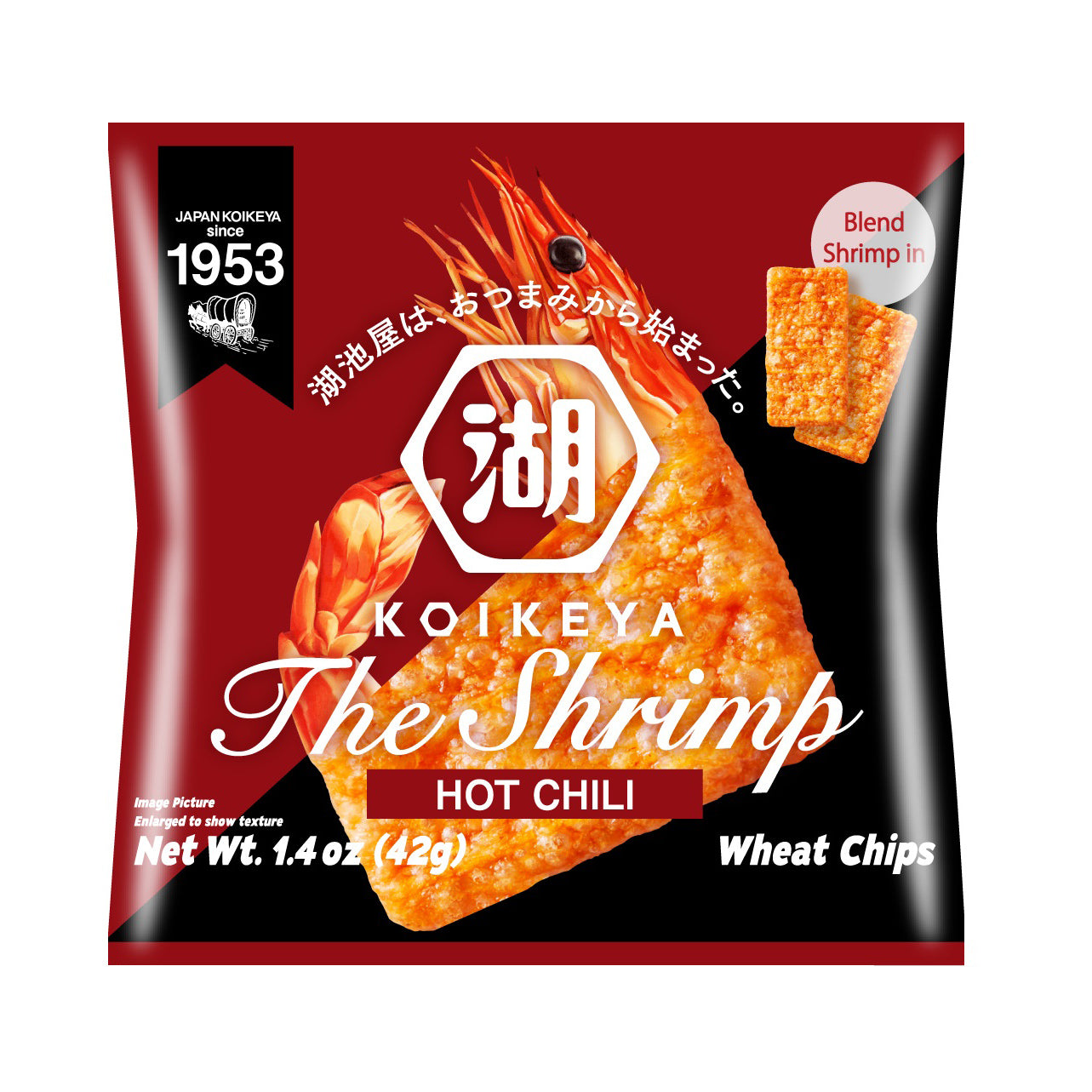 Koikeya The Shrimp Hot Chili Potato Chips - 42g