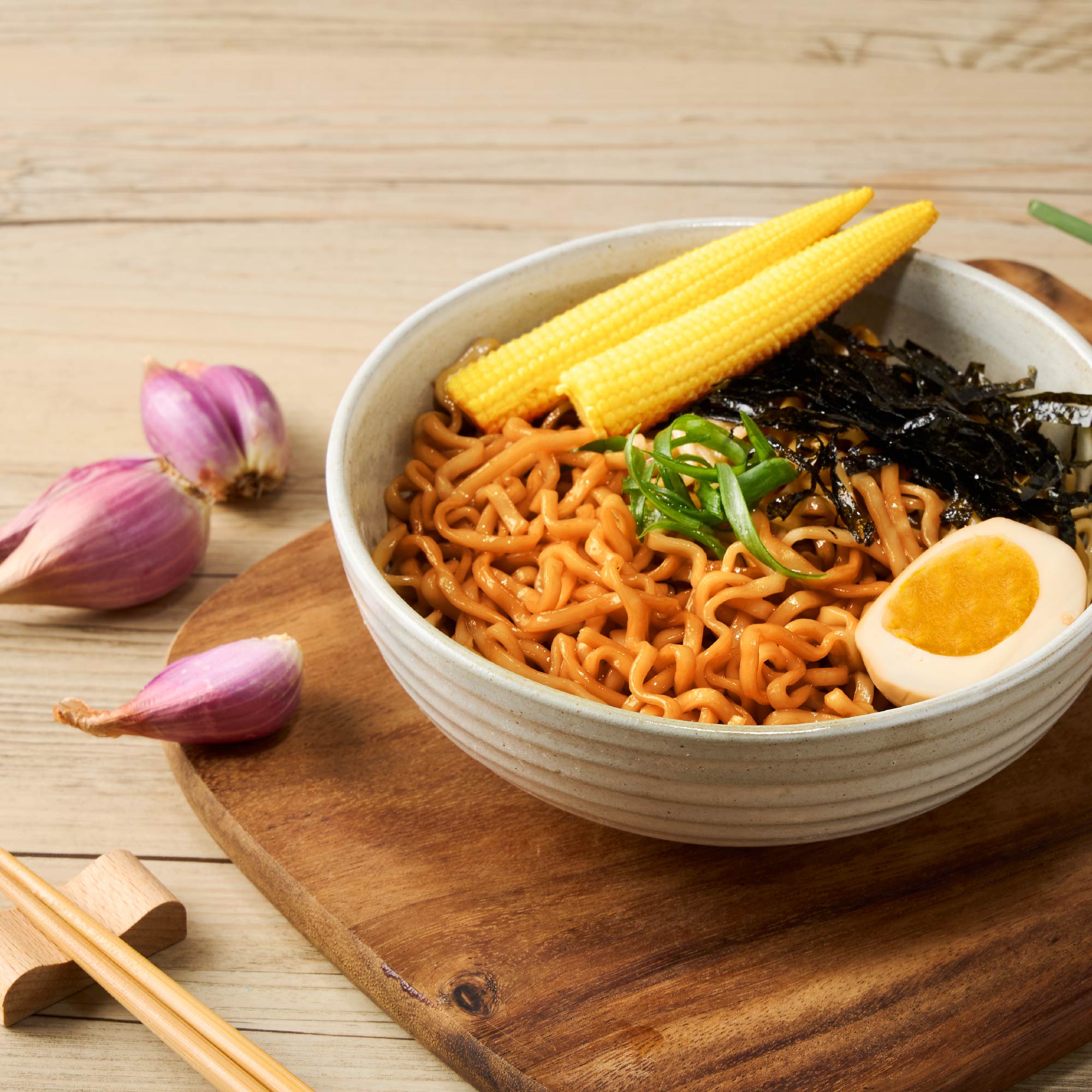 KUNGFOOD Soy Sauce Air-dried Instant Noodles - 110g x 3 Pack