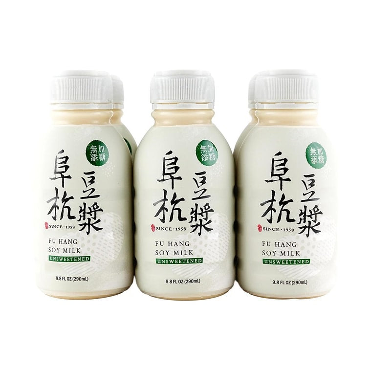 Fu Hang Unsweetened Soy Milk - 290ml x 6 Pack