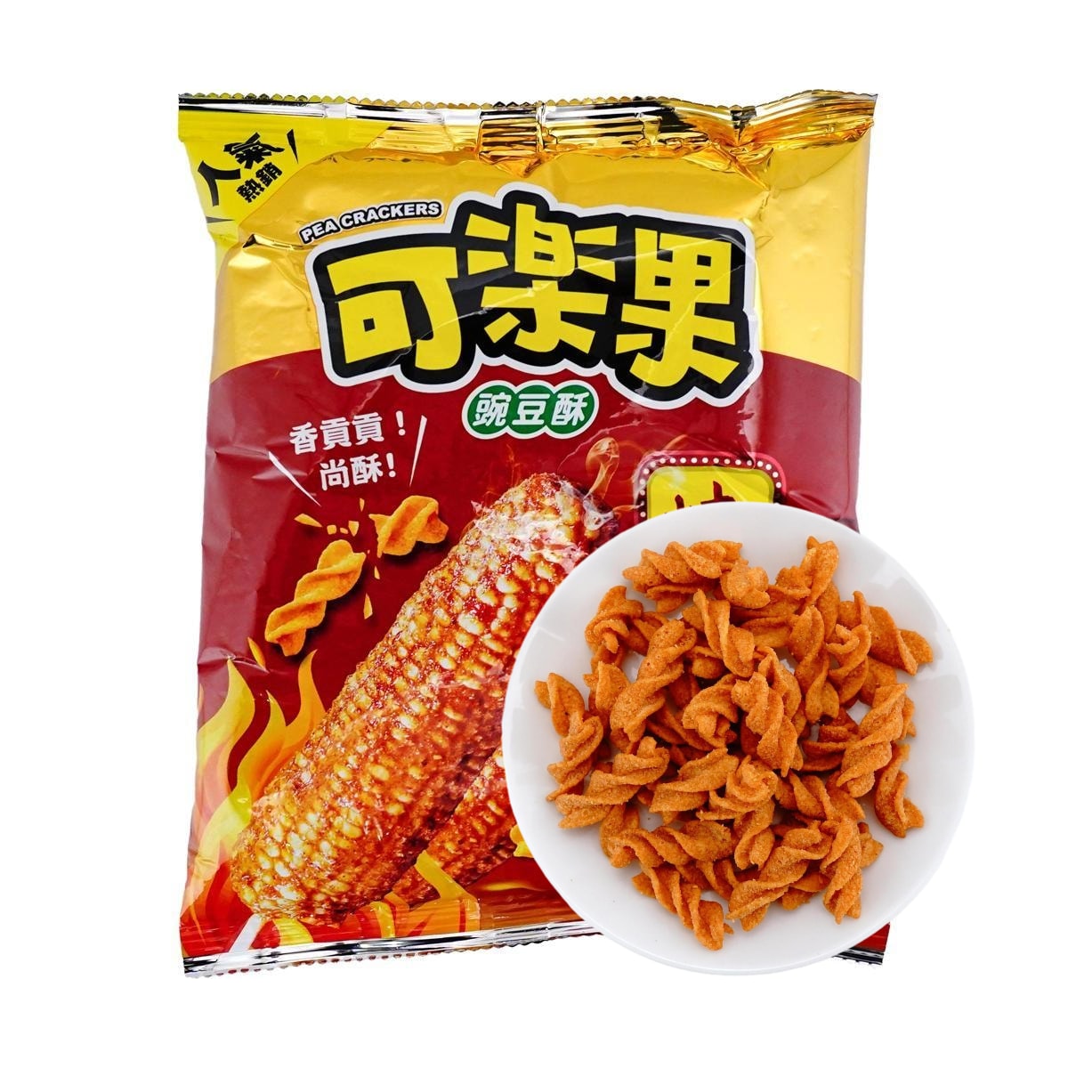 Koloko Pea Crackers BBQ Corn Flavor - 48g