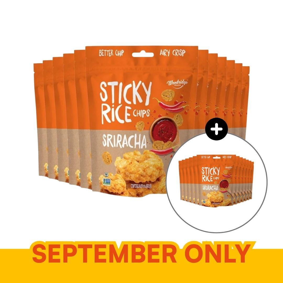Woodridge Snacks Sticky Rice Chips Sriracha (2.47 Oz.) - 70g