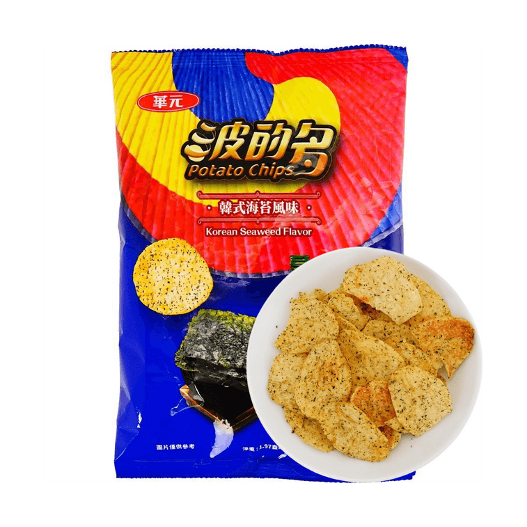 Hua Yuan Potato Chips- Korean Seaweed Flavor - 56g