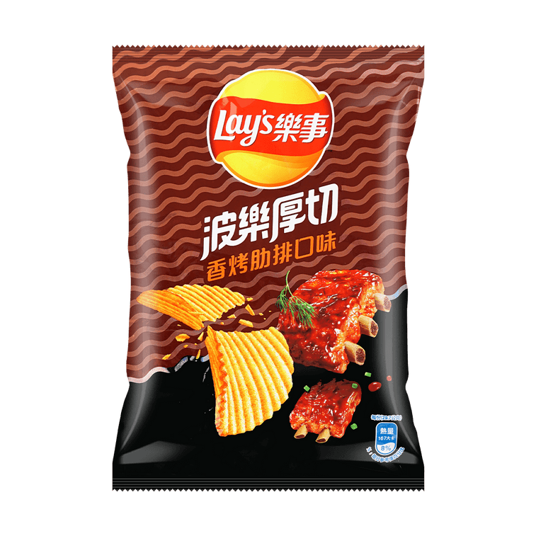 Lay's BBQ Pork Rib Flavor Potato Chips - 59.5g