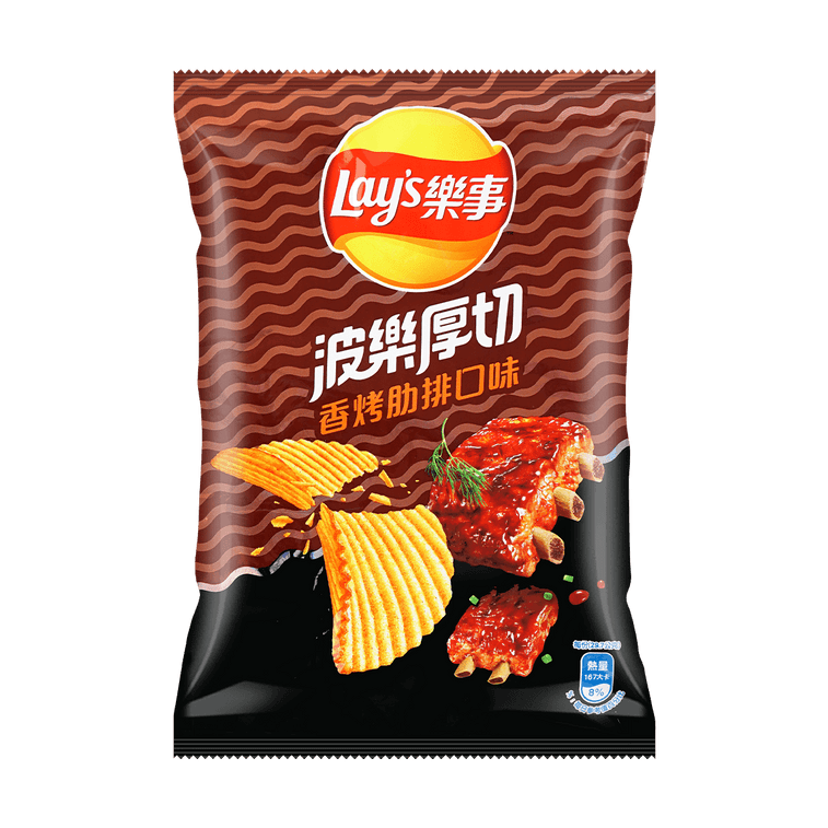 Lay's BBQ Pork Rib Flavor Potato Chips - 59.5g
