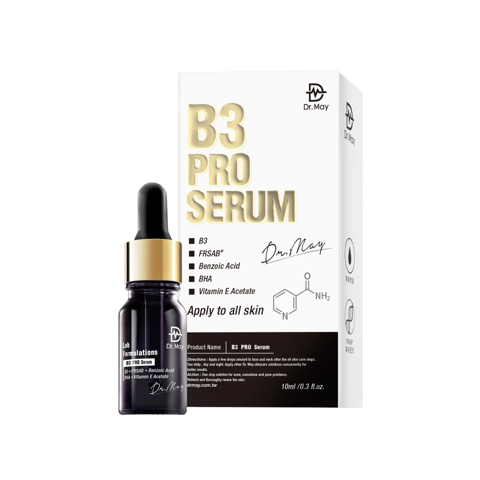 Dr. May B3 PRO Advanced Acne-Clearing Serum - 10ml