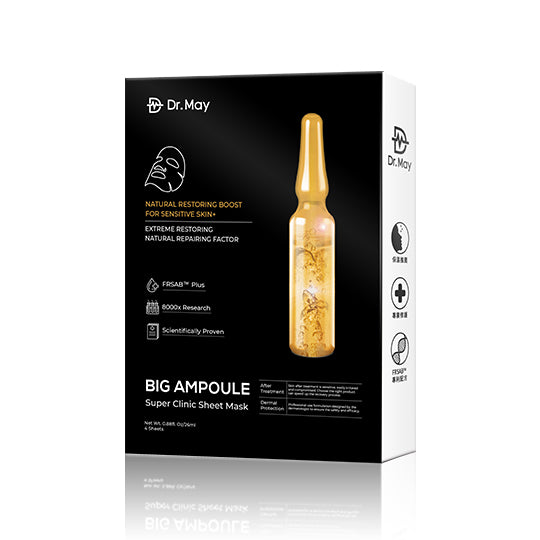 Dr. May Professional Intensive Repair Ampoule Black Sheet Mask - 4 pack