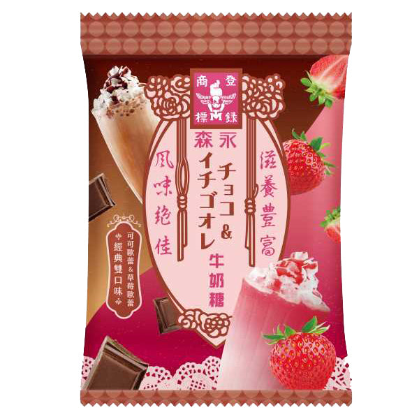 Morinaga Milk Caramel Strawberry Candy Bag - 90g