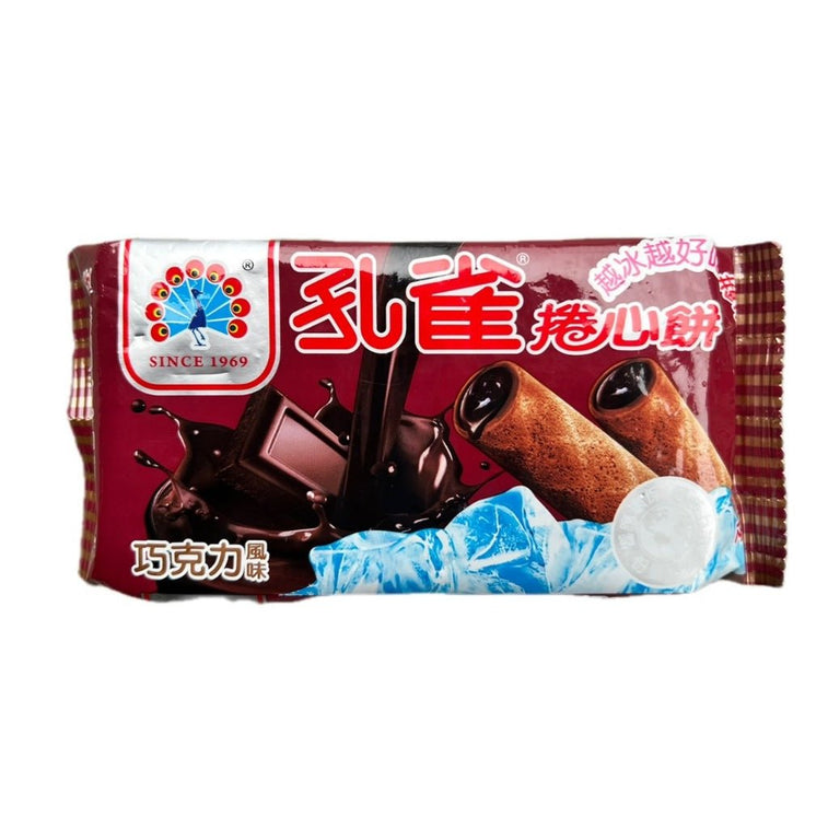 Peacock Rolled Biscuits Chocolate Flavor - 63g