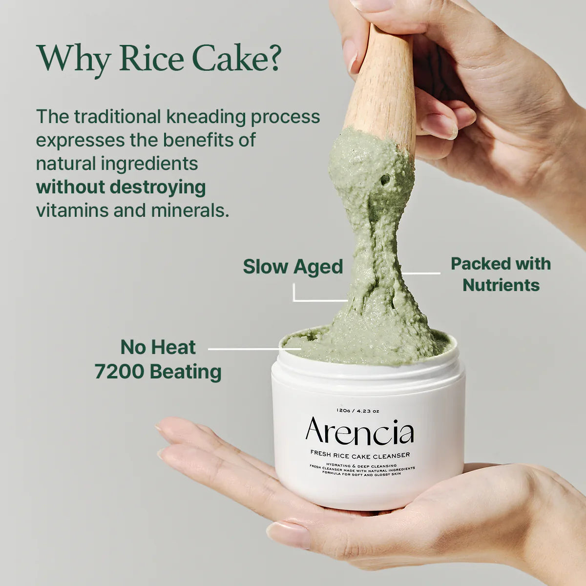 Arencia Fresh Green Rich Mochi Cleanser - 120ml