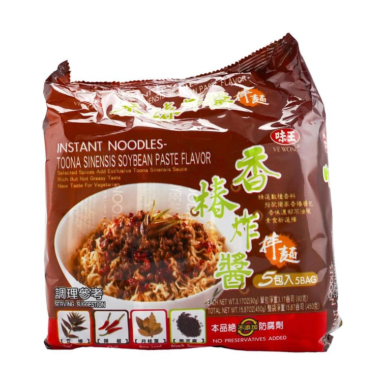味王香椿炸醬拌麵 - 90g x 5包