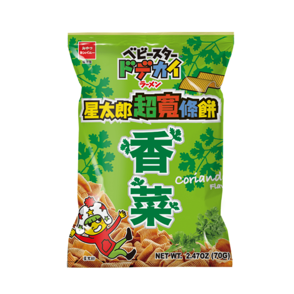 OYATSU Extra Wide Crackers Cilantro Flavor - 70g