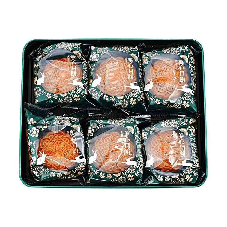 MX Reduced Sugar Lotus Seed Paste Mooncake - 90g x 6 pcs