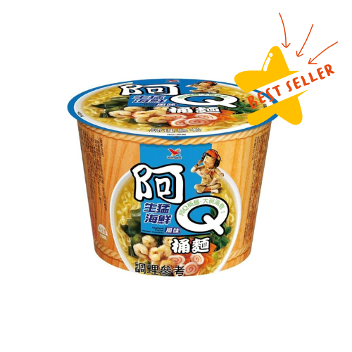 Uni-President A-Q Bucket Noodles Seafood Flavor - 98g