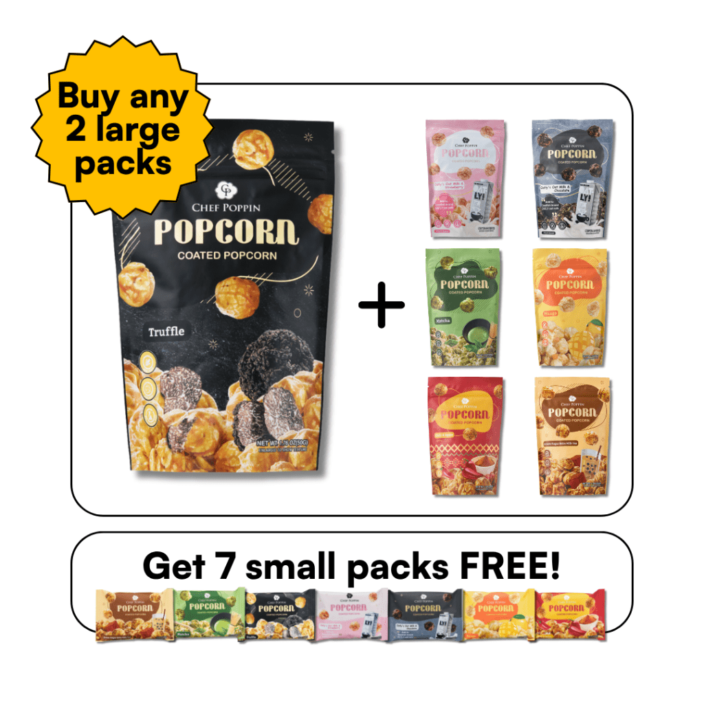 Chef Poppin Black Truffle Gourmet Coated Popcorn - 50g