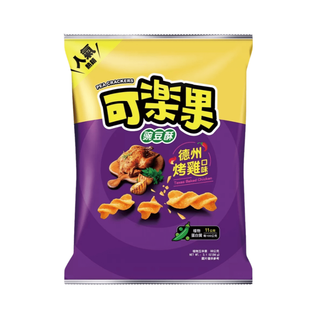 Koloko Pea Crackers Texas BBQ Chicken Flavor - 88g