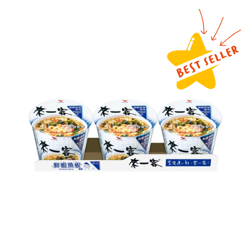 Uni-President Lai Yi Ke Shrimp & Fishcake Flavor - 63g x 3 Pack