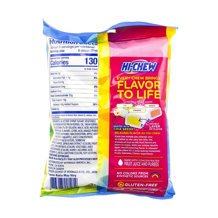 Morinaga Hi-Chew Tropical Mix Candy Bag – 100g