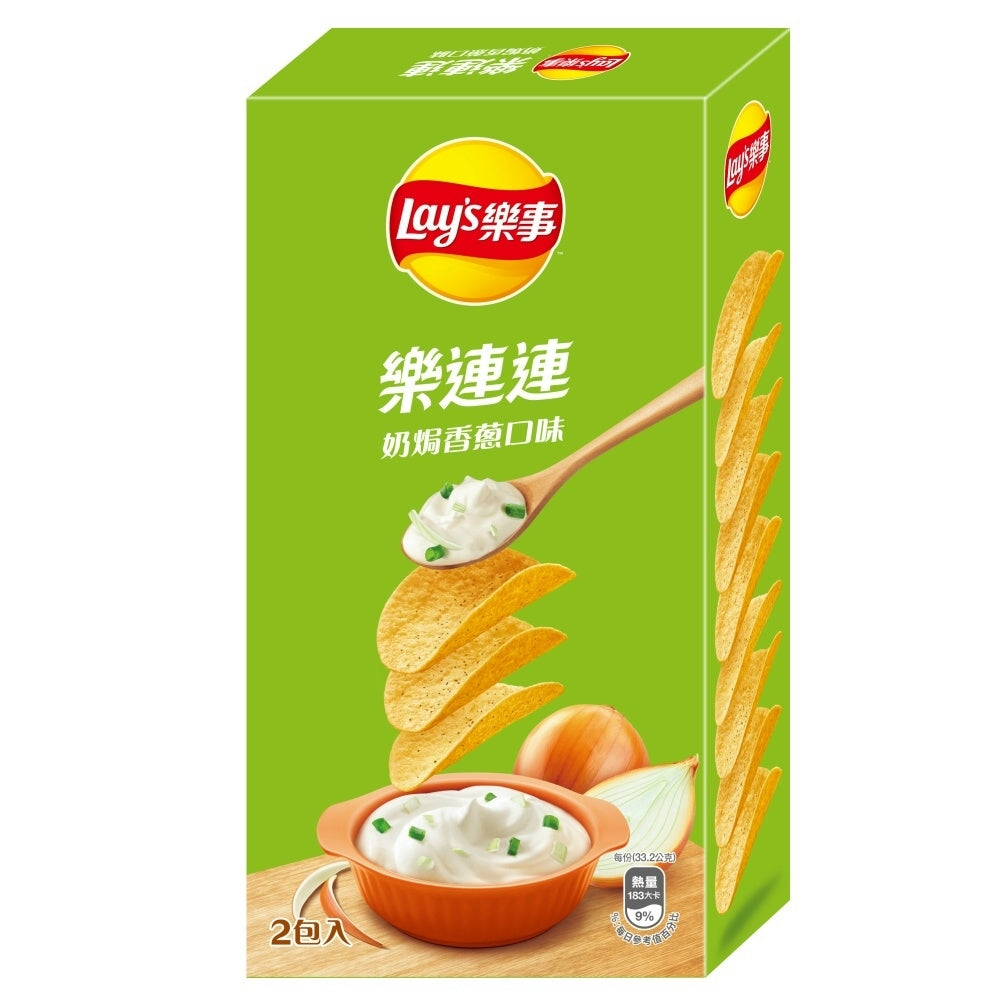Lay’s Potato Chips Cream and Baked Scallion Flavor - 102g