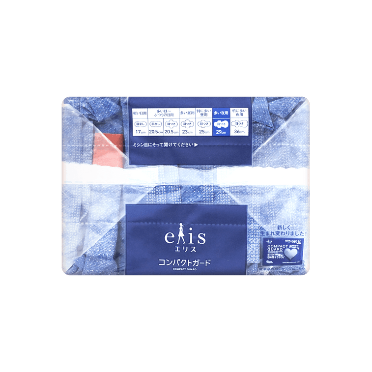 Elis Compact Guard Extra Heavy Overnight Sanitary Napkin 360mm 12pcs