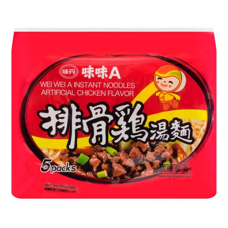 味味A 排骨雞湯麵 - 82g x 5包