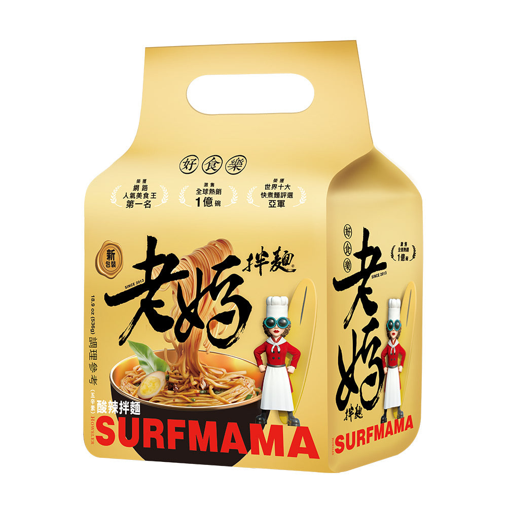 老媽拌麵 酸辣口味  (4份/袋) 