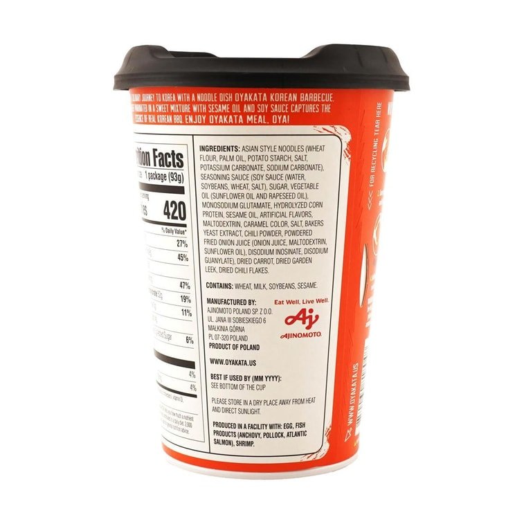Ajinomoto Oyakata 韩式烧烤即食面 - 94g