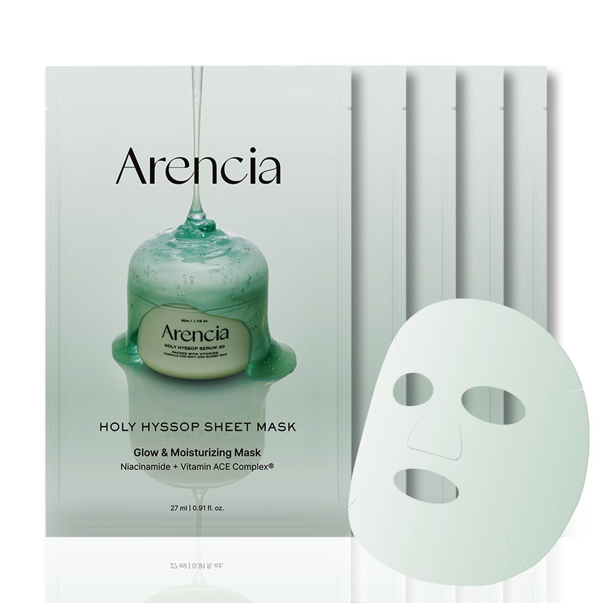 Arencia Holy Hyssop Sheet Mask - 5 pack