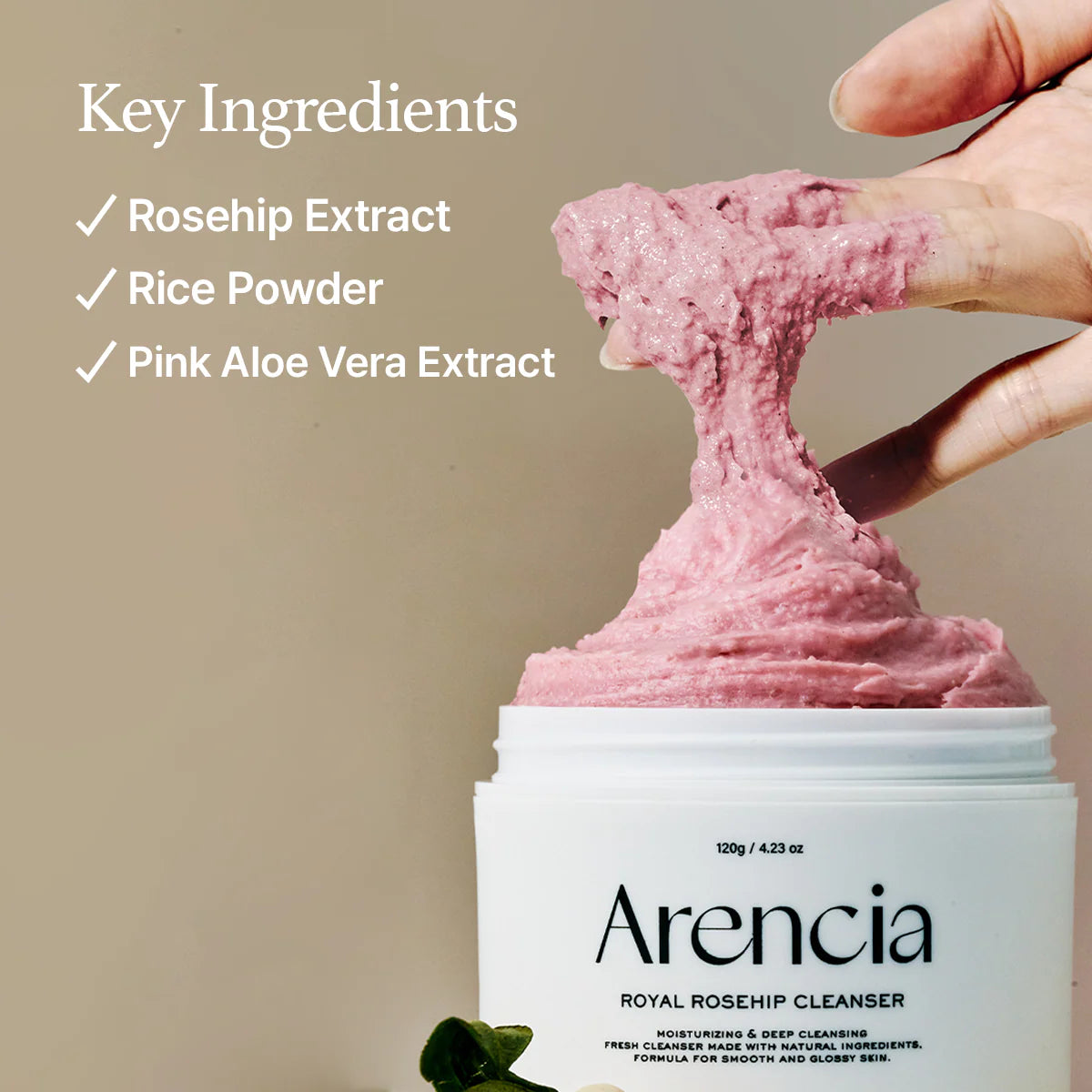 Arencia Fresh Rosehip Rich Mochi Cleanser - 120ml