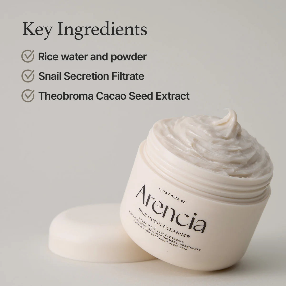 Arencia Rice Mucin Cleanser - 120g