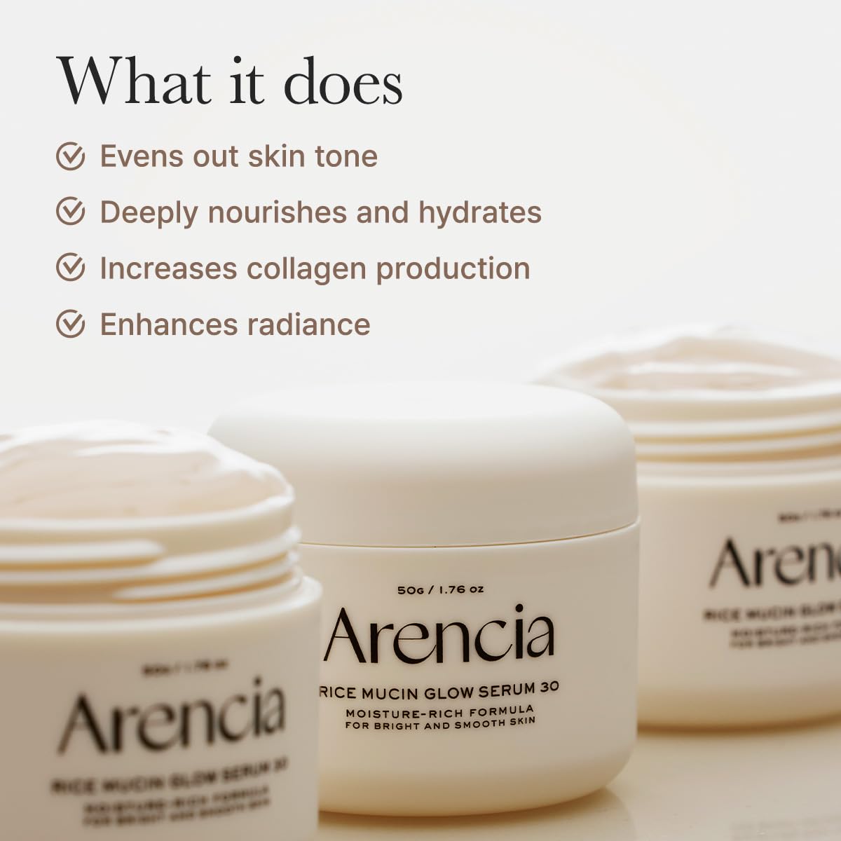 Arencia Rice Mucin Glow Serum 30 - 50g