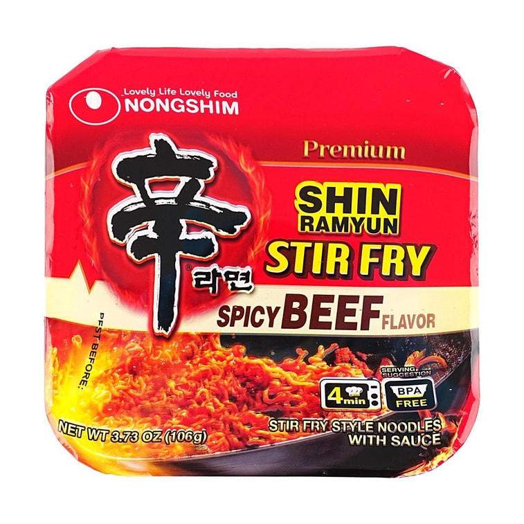 農心辛辣牛肉炒麵方碗 - 106g