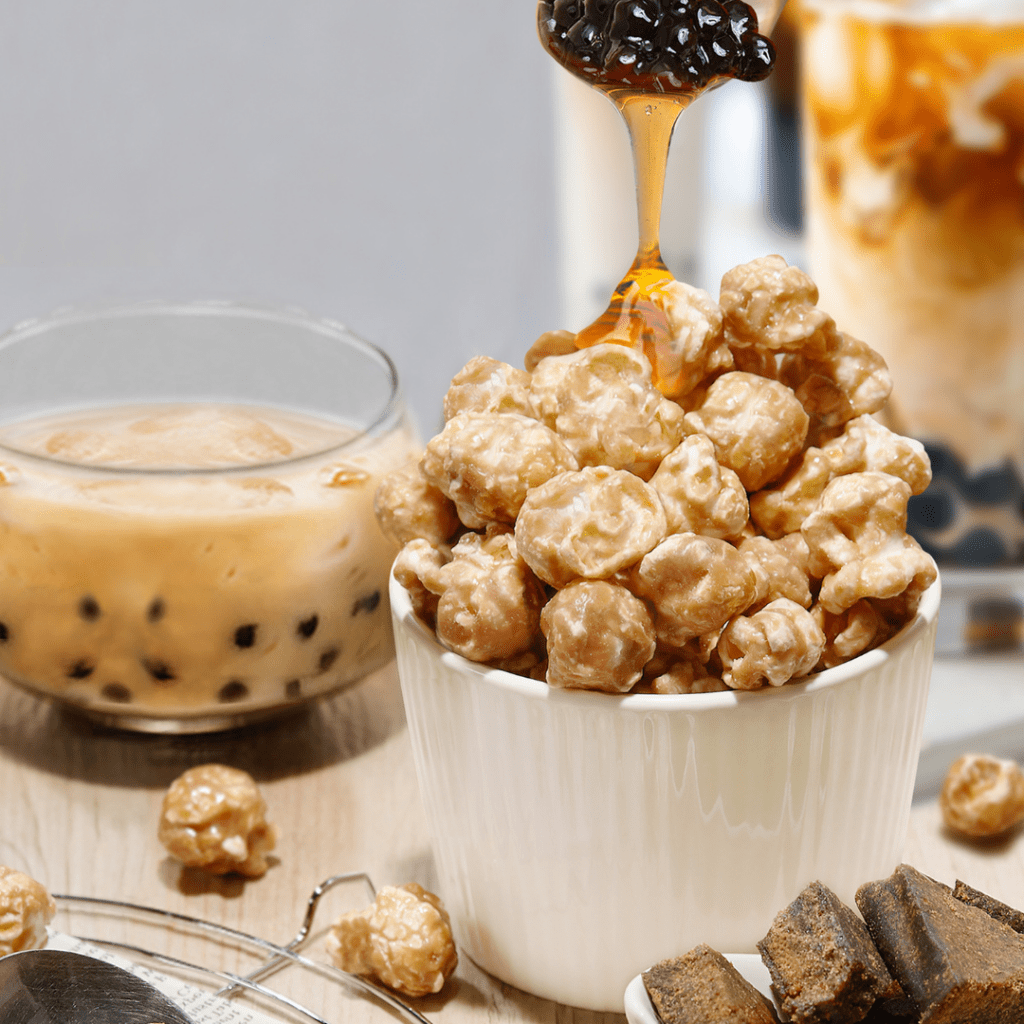 Chef Poppin Brown Sugar Boba Milk Tea Gourmet Coated Popcorn - 20g