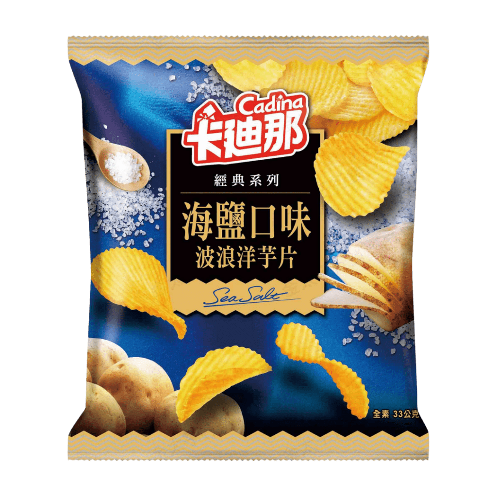 Cadina Wavy Potato Chips Sea Salt Flavor - 33g