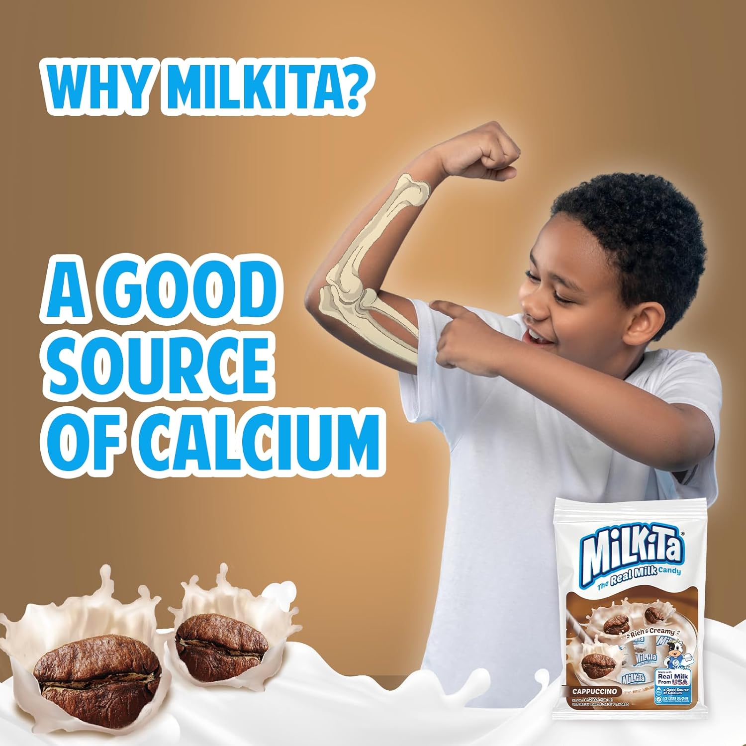 Milkita Real Milk Candy Cappuccino Flavor - 100g