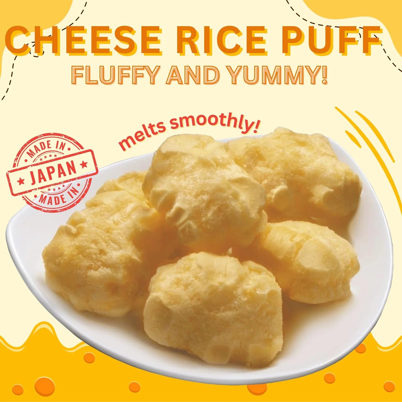 Echigo Senka Cheese Flavored Rice Puff Snacks - 66g