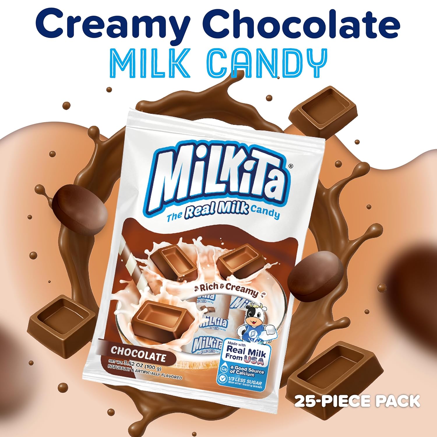 Milkita Real Milk Candy Chocolate Flavor - 100g