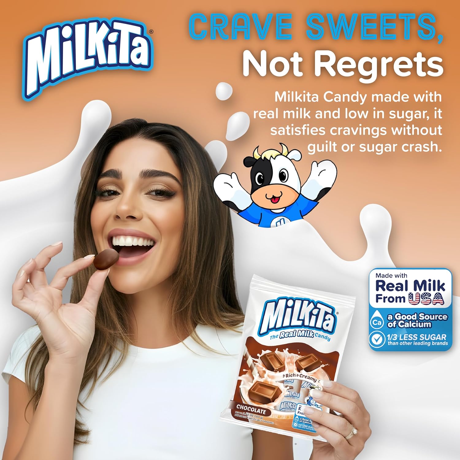 Milkita Real Milk Candy Chocolate Flavor - 100g