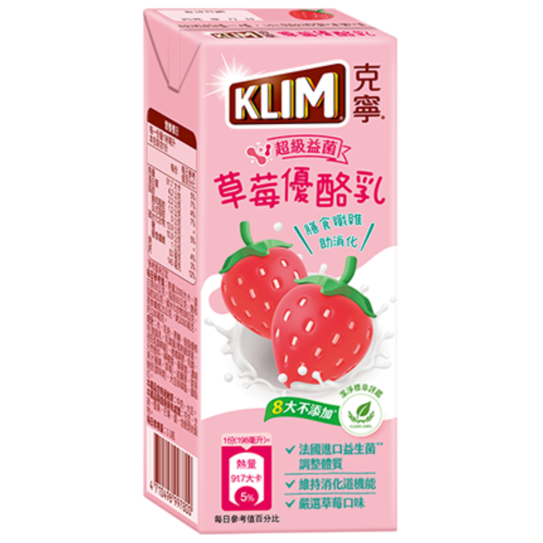 克寧草莓優酪乳 - 198ml 