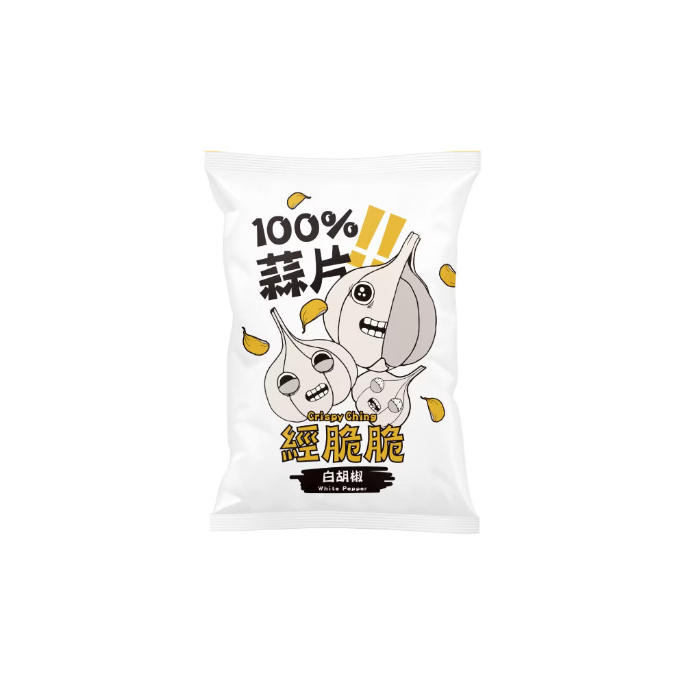 Crispy Ching 100% Garlic Chips Classic White Pepper - 15g