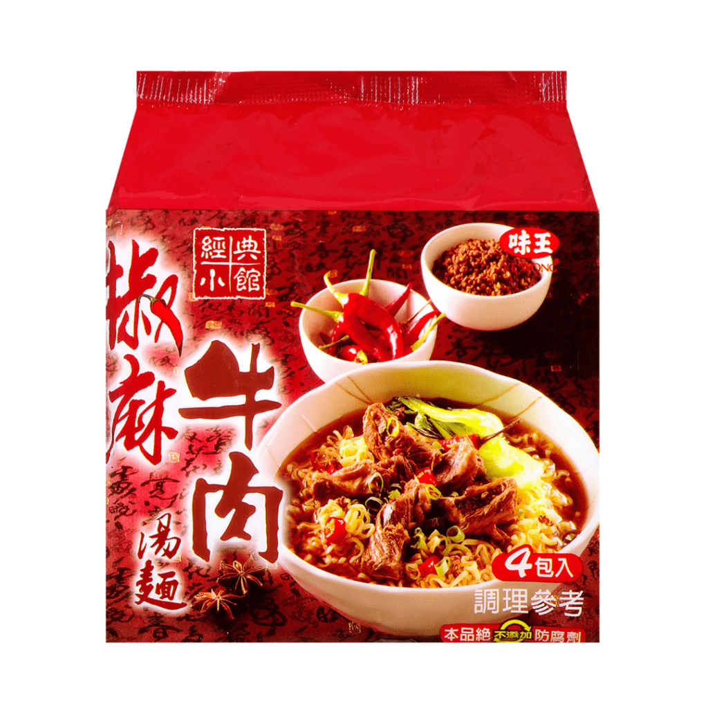 Ve Wong Hot Pepper Beef Instant Noodle - 95g x 4 Pack
