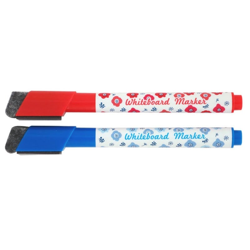 Fine Tip Whiteboard Markers Red & Blue
