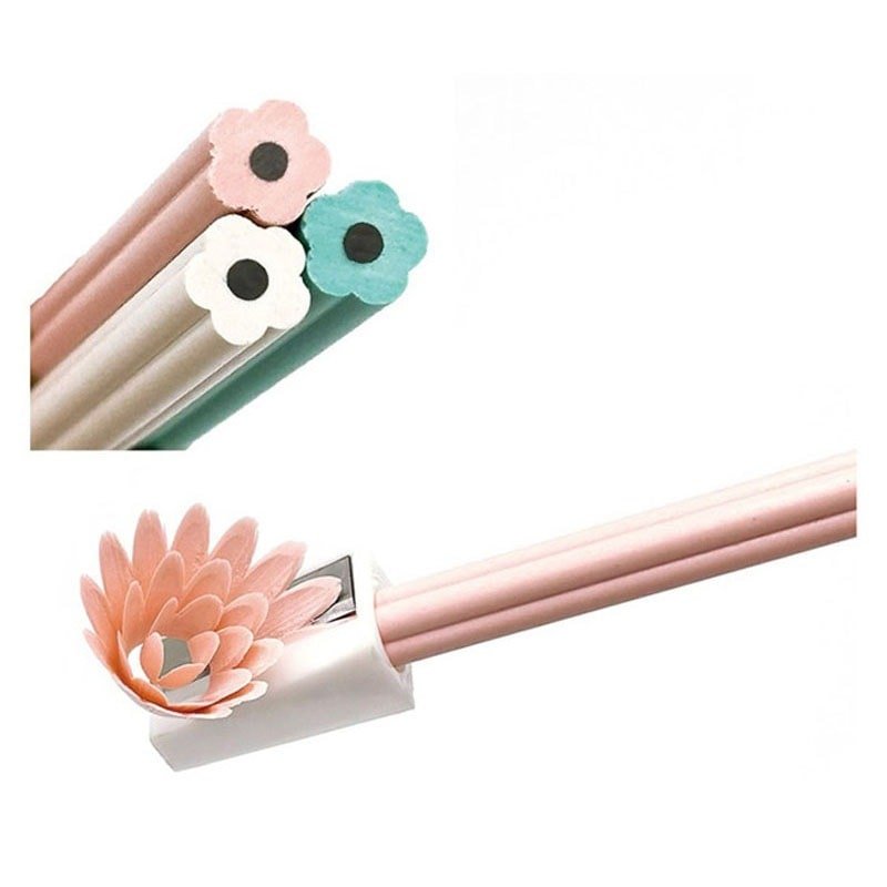 Flower-Shaped Pencils 2B Set of 6