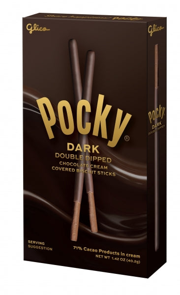 Glico Pocky Dark Double Dip Chocolate Sticks - 40.2g