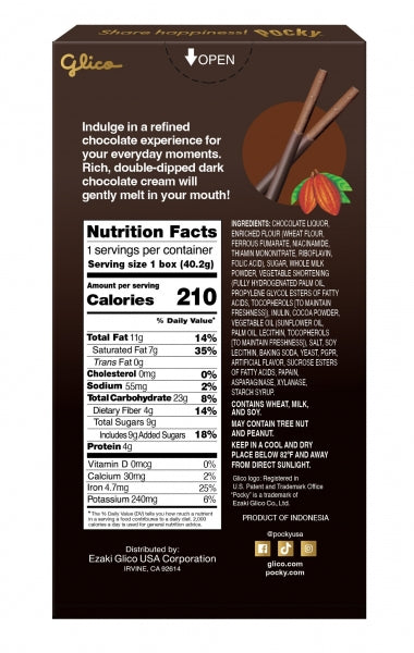 Glico Pocky Dark Double Dip Chocolate Sticks - 40.2g
